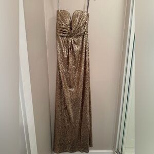 Alfred Angelo Gold Sequin Dress BNWT